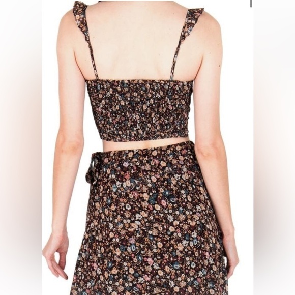 NEW Super Natural By Secret Mission Janice Skirt Set in brown ditsy floral - Picture 3 of 11